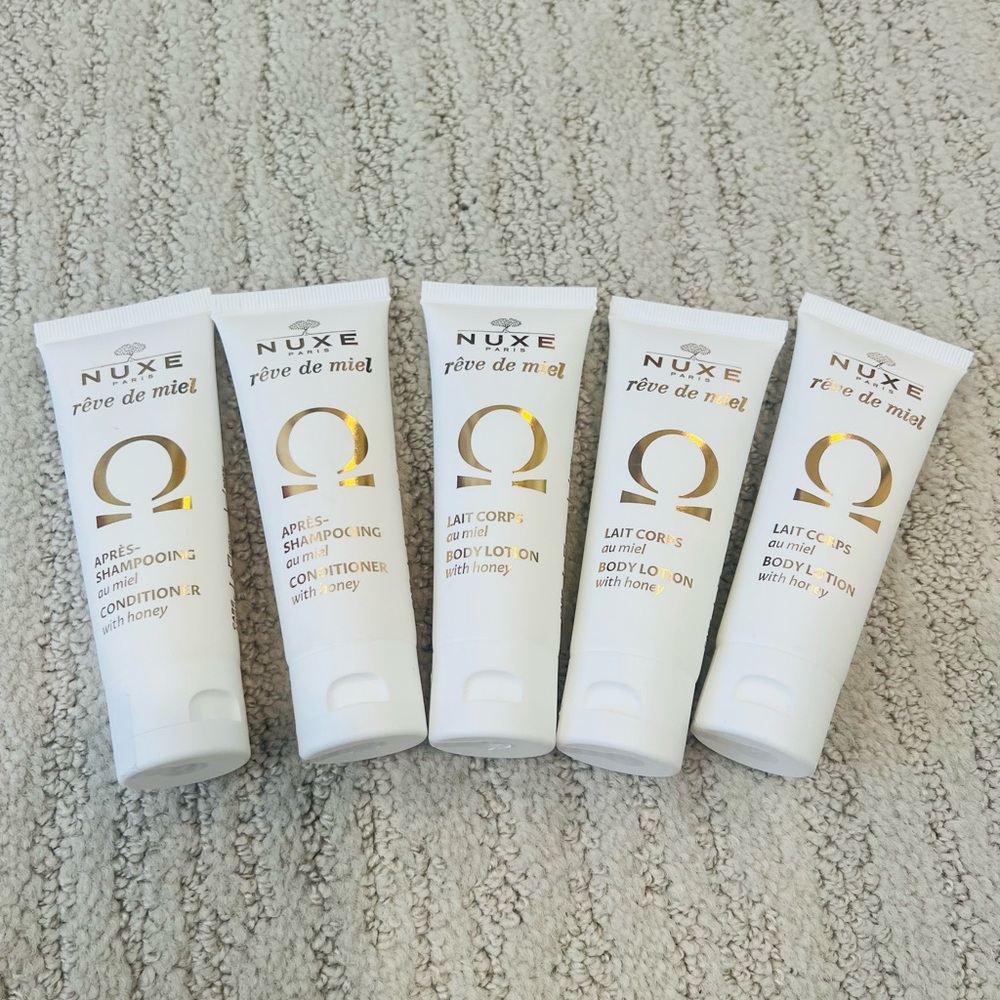 NUXE Paris reve de miel Conditioner and Body Lotion w/ honey 5pc bundle NEW